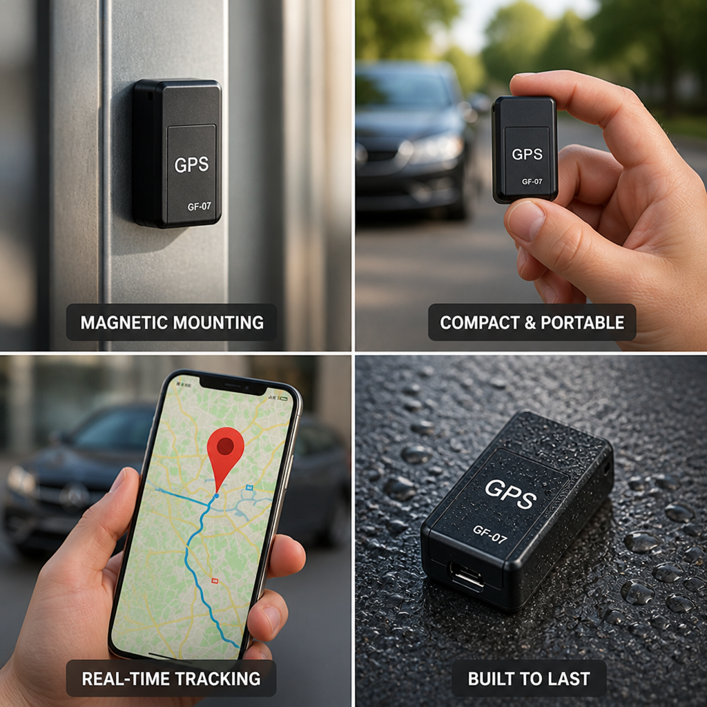 Traceur GPS magnétique compact en temps réel (autonomie de 90 heures)
