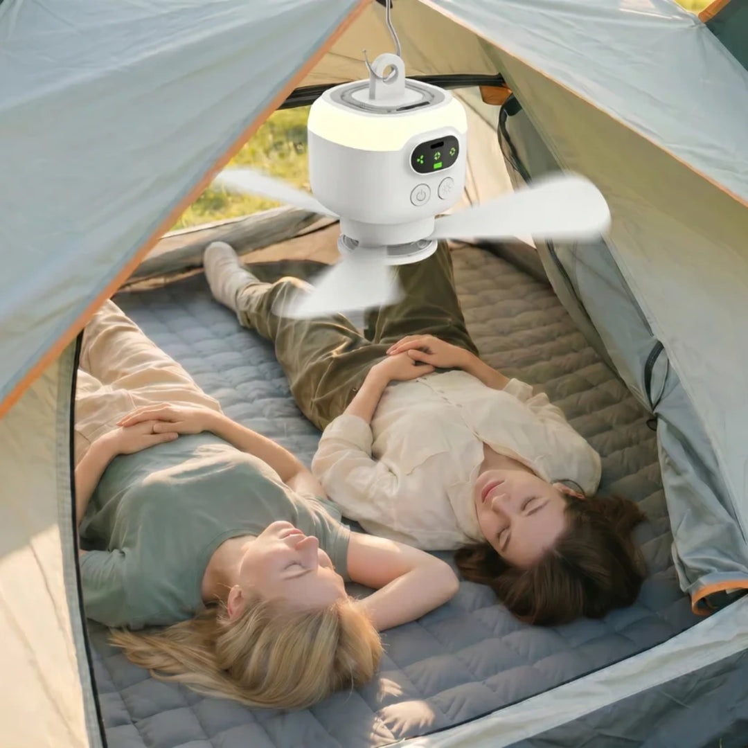 Ventilateur Portable Rechargeable avec LED et Télécommande - BreezeLite