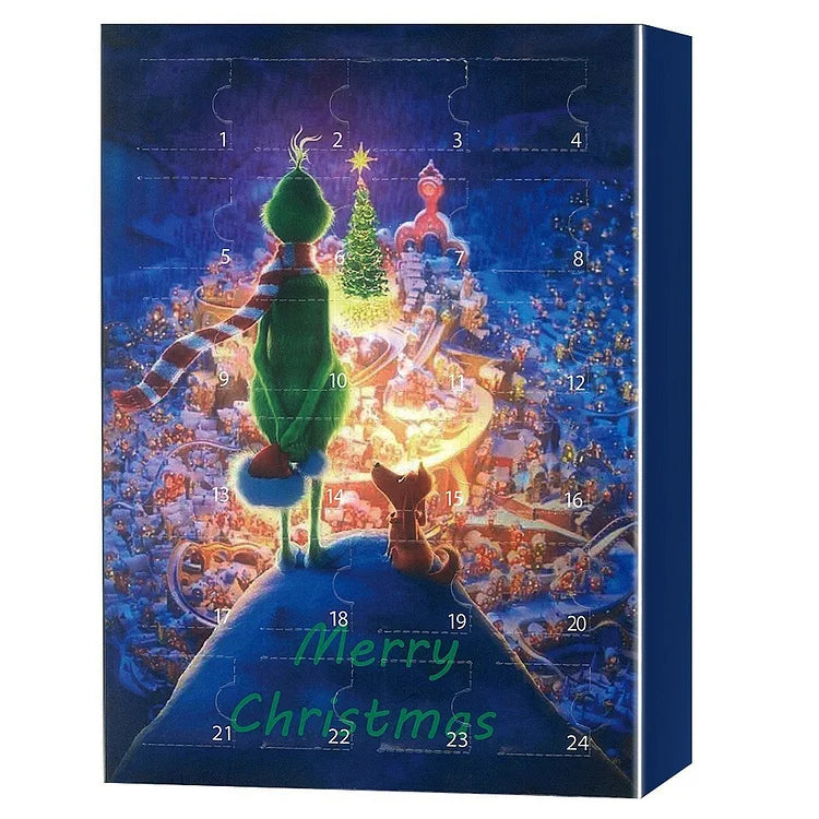 Calendrier de l'Avent Monstre – Calendrier de Noël Vert avec Surprises