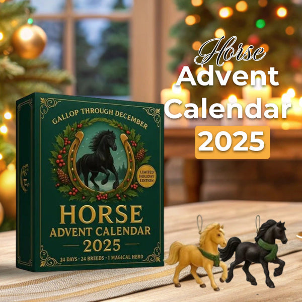 Calendrier de l'Avent Magique des Chevaux 2025 – 24 Figurines Peintes à la Main pour les Amateurs de Chevaux