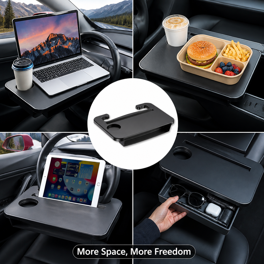 AeroTray™ — Débloquez instantanément plus d'espace pour travailler, manger et vous détendre dans votre Tesla