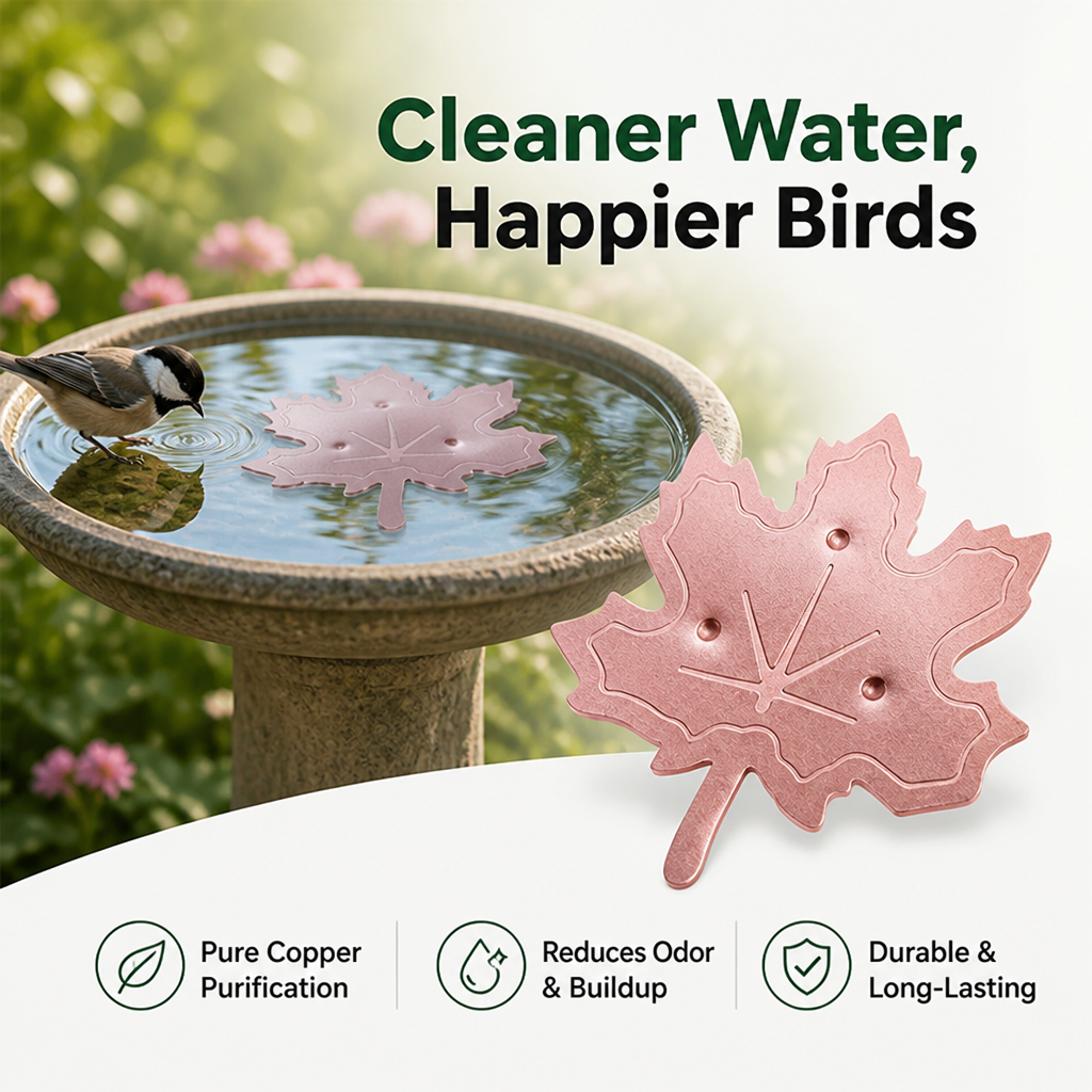 AquaLeaf™ — Gardez votre bain d'oiseaux cristallin et irrésistiblement frais chaque jour