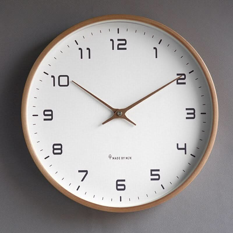 Horloge murale en bois Claryo Design minimaliste