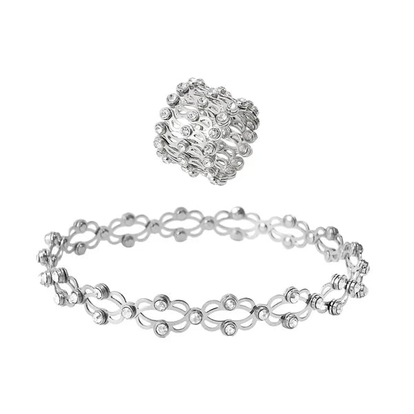 Reveria – Bague en Zirconium Pliable à Bracelet
