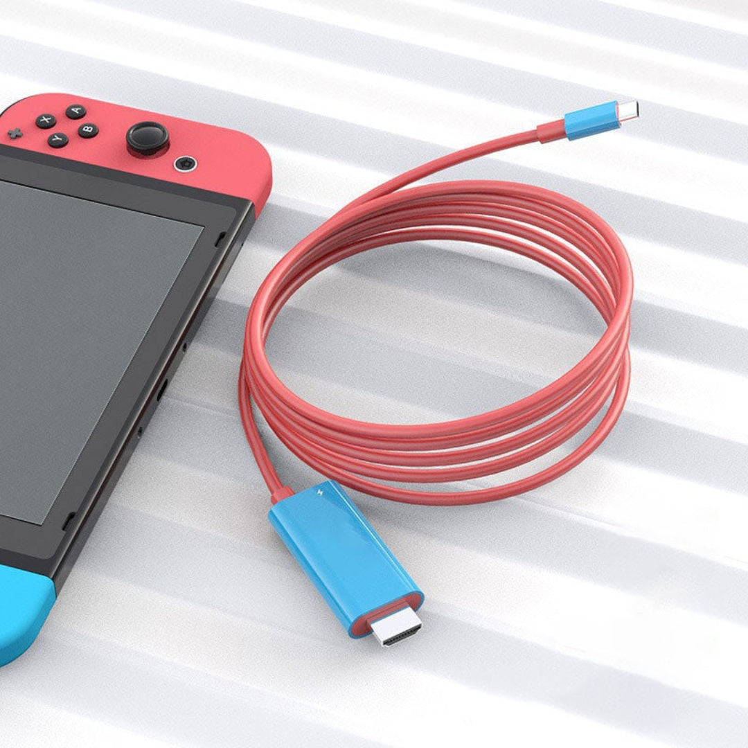 Câble USB-C vers HDMI - 2M avec Chargement Rapide PD pour Switch, Tablette, Téléphone et Ordinateur Portable