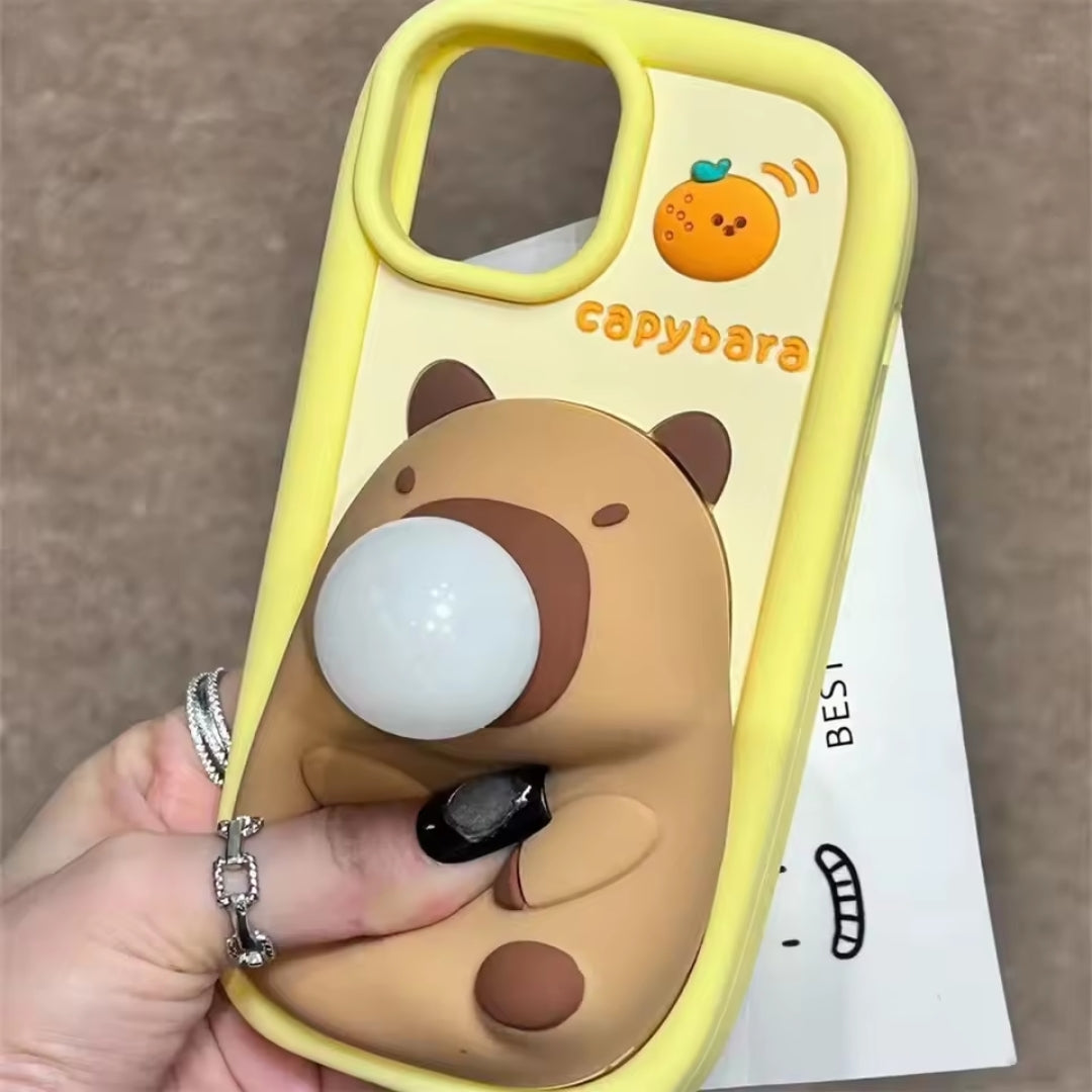 Coque de téléphone Capybara - Design mignon de Capybara avec bulles