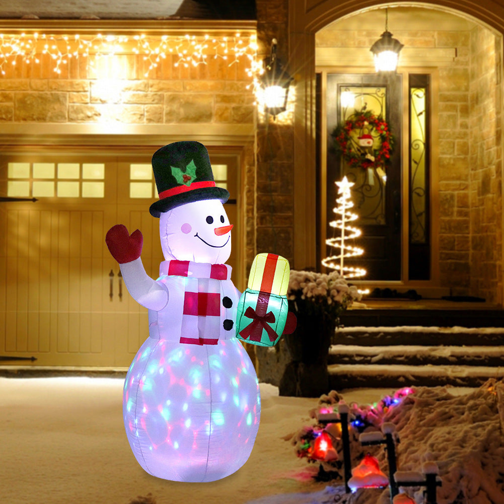 Décoration de Noël LED Gonflable – Bonhomme de Neige Lumineux pour l'Extérieur