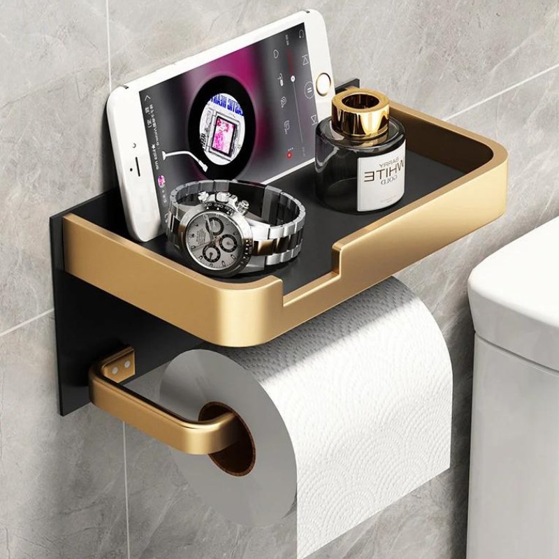 Support de Papier Toilette | Fixation Murale | Distributeur Métallique | BathLine