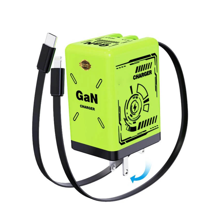 GaNPro Chargeur Rapide Rétractable Cube 45W