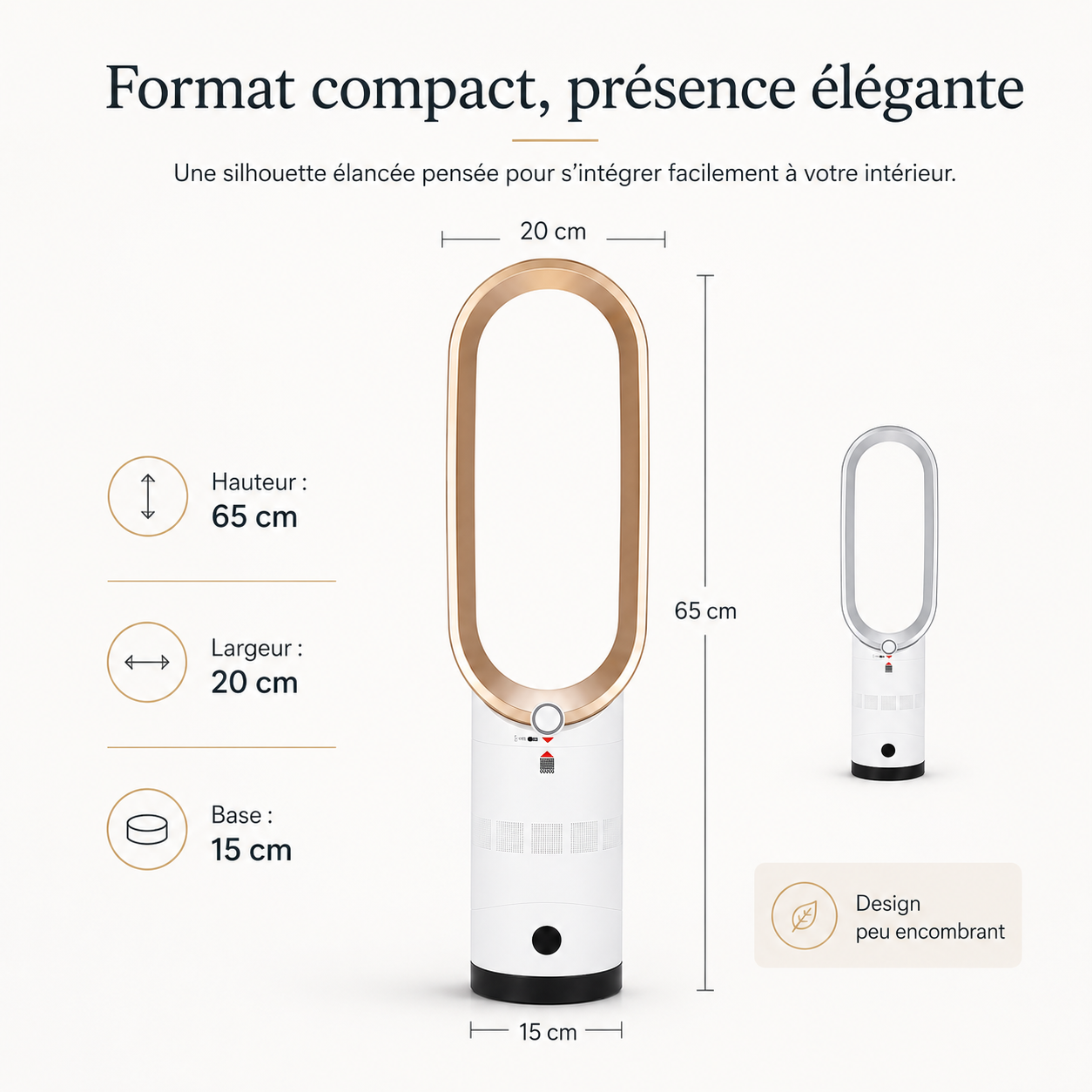 BreezeNova Refroidisseur d'Air 3-en-1 avec Purificateur et Oscillation