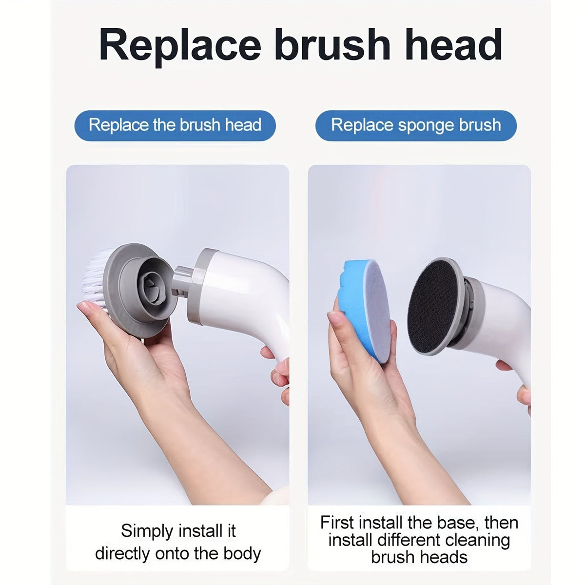 SparkClean - Kit de brosses électriques 9-en-1 pour le nettoyage à domicile et automobile