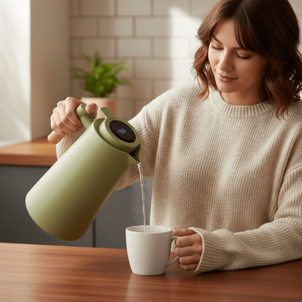 Lattea Pure – Robuste Thermoskanne en Acier Inoxydable, Étanche et Élégante