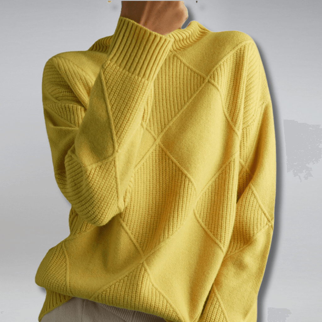 Pull à col roulé pour femmes, coupe décontractée