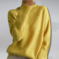 Pull à col roulé pour femmes, coupe décontractée