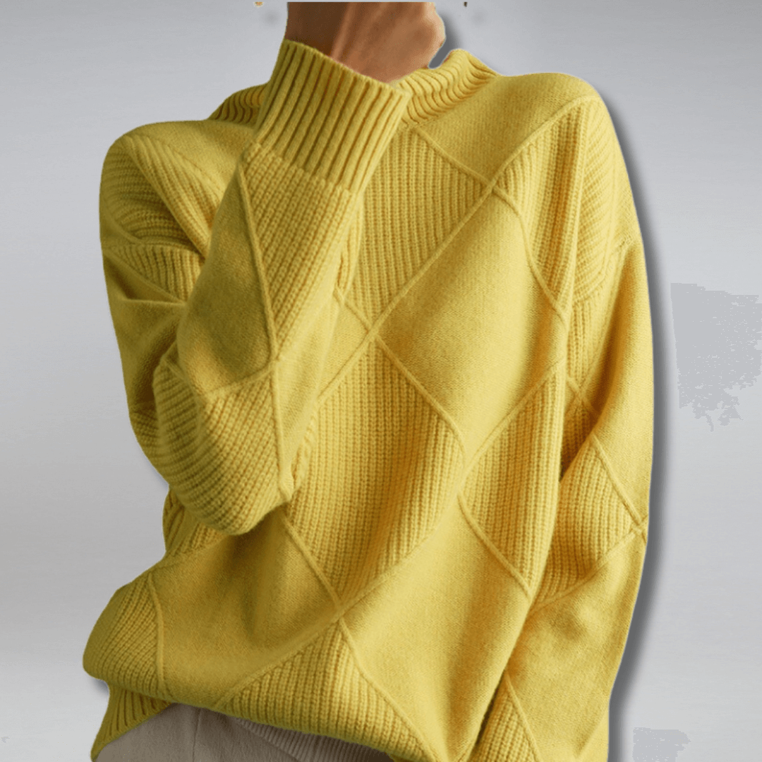 Pull à col roulé pour femmes, coupe décontractée