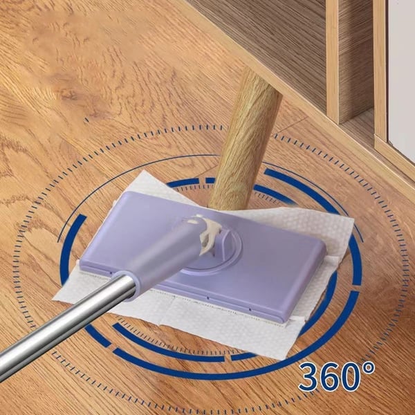 Nettoyant de Sol | Mop Plat avec Tête Rotative à 360° | Remplacement de Pad Sans Contact | MopMate
