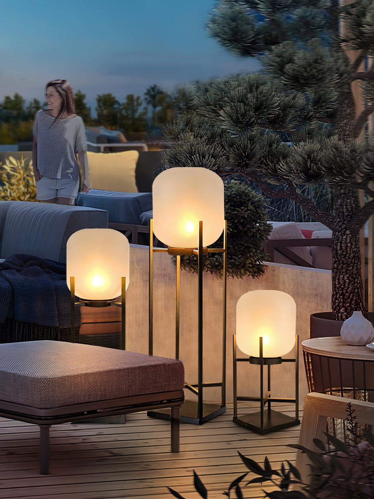 Lampe Solaire de Sol pour Extérieur – Éclairage Ambiant Durable pour Jardin et Terrasse