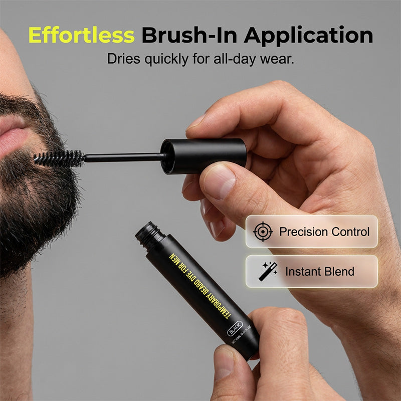 BoldVanta™ Teinture pour Barbe et Sourcils — Commandez Instantanément le Respect avec un Look Audacieux et Plus Riche