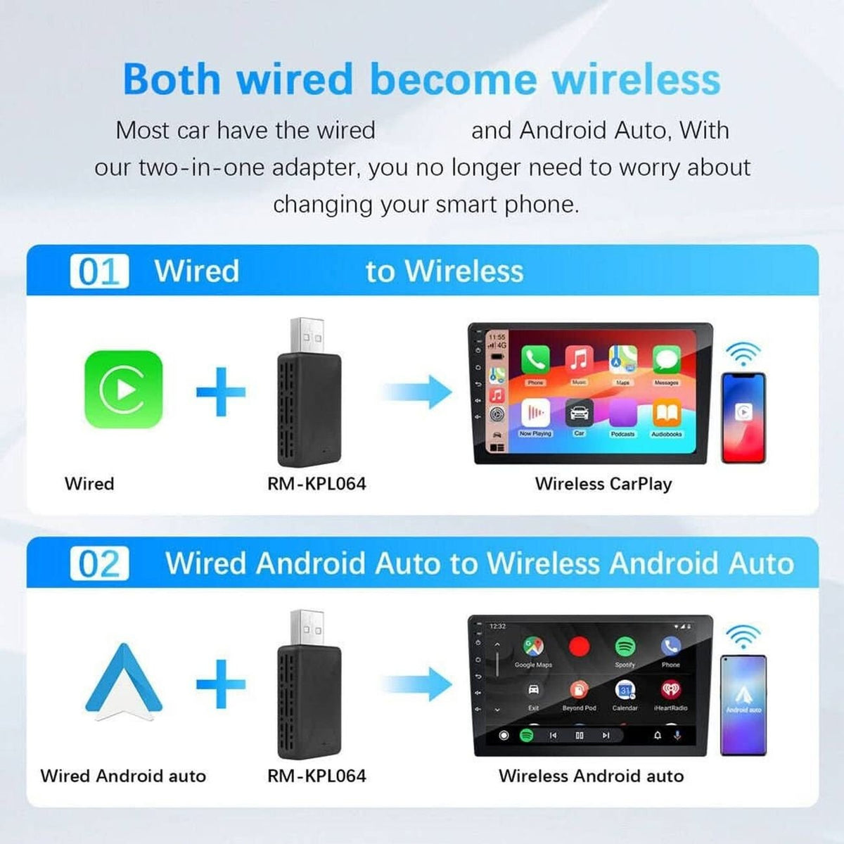 Connectra™ Adaptateur de Voiture Sans Fil — Profitez d'une Liberté Totale avec un Contrôle de Conduite Sans Effort et Sans Mains