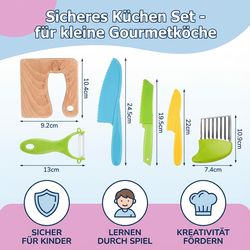 Set de cuisine sécurisé - pour les petits chefs gourmets