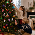 Calendrier de l'Avent en Blocs de Construction d'Ornements de Noël