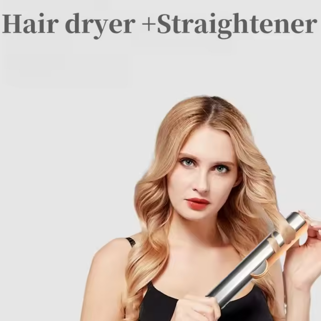 Sèche-cheveux et lisseur 2-en-1 avec réglages personnalisés