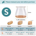 Capsules de jambes de chaise en silicone transparent avec patins en feutre intégrés