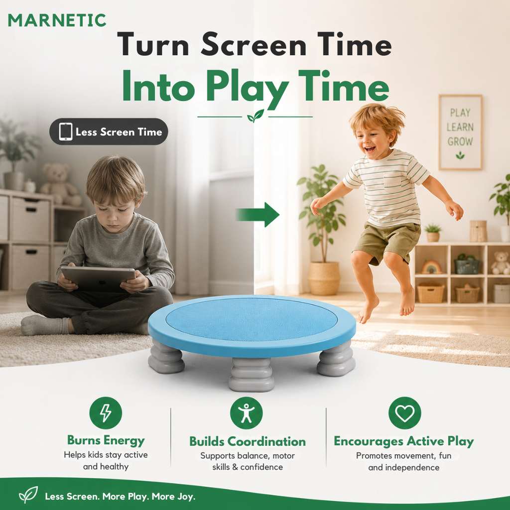 SpringMate – Mini Trampoline pour Enfants, Amusement Intérieur/Extérieur