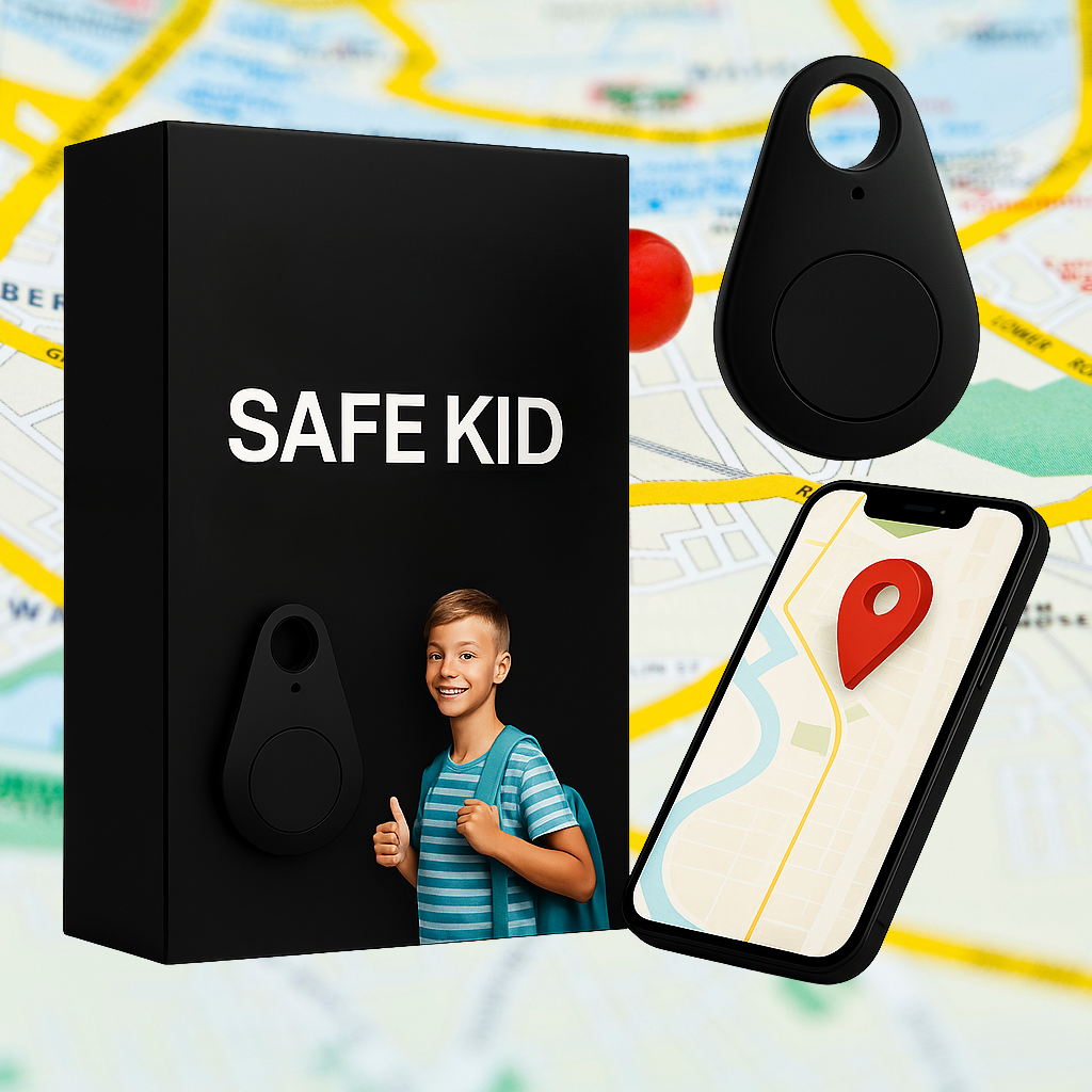 Traceur GPS Enfant Étanche avec Localisation en Temps Réel & Alarme SOS | Petit, Léger, Pochette et Fonctions de Sécurité | Sansoti