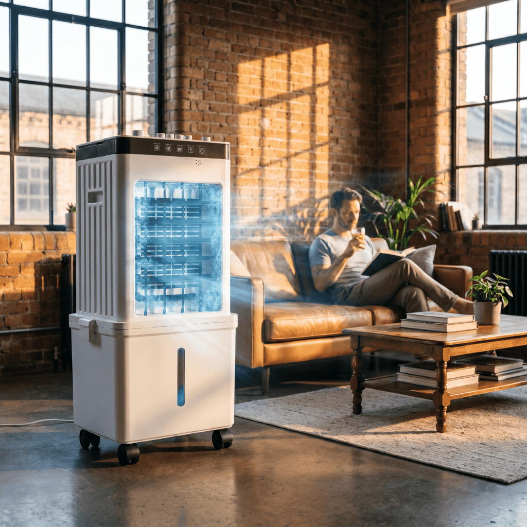 COOLNOVA – Refroidisseur d'air mobile & ventilateur – Fraîcheur flexible 3-en-1 pour la maison