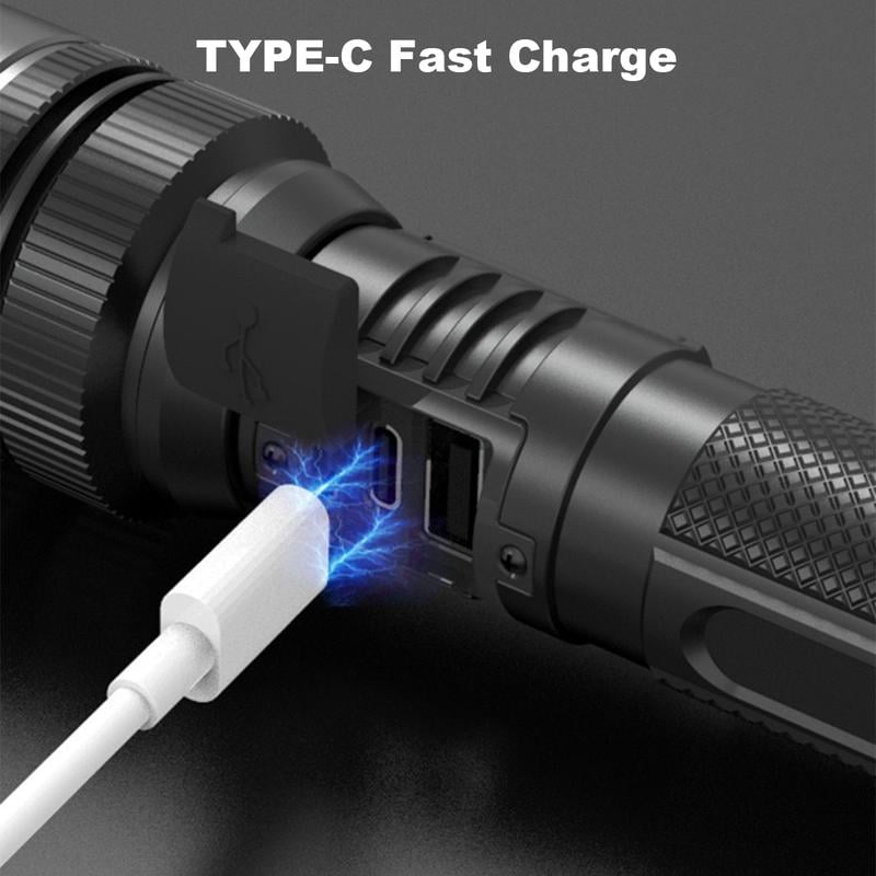 Lampe de poche rechargeable StormBeam avec zoom télescopique