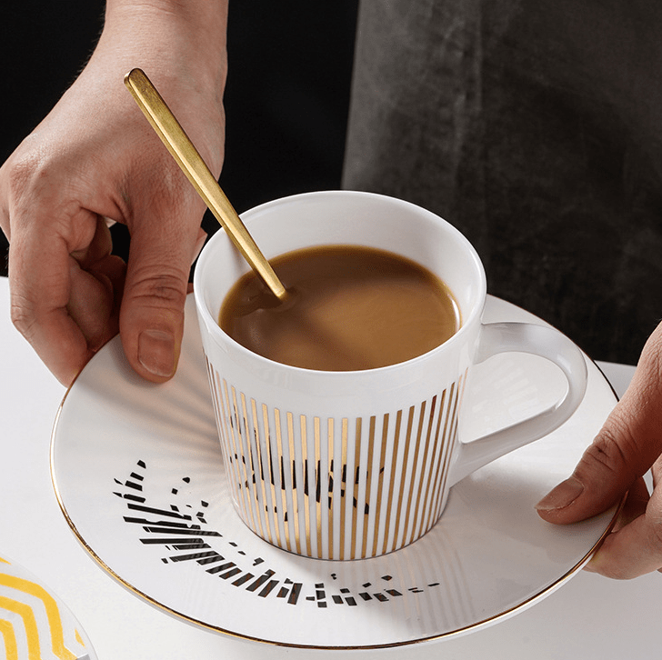 Tasse à café Design avec effet miroir | MirrorSip™ Tasse à café créative avec réflexion | Tasse en céramique élégante pour la maison et le bureau