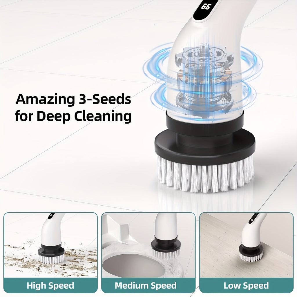 SparkClean - Kit de brosses électriques 9-en-1 pour le nettoyage à domicile et automobile