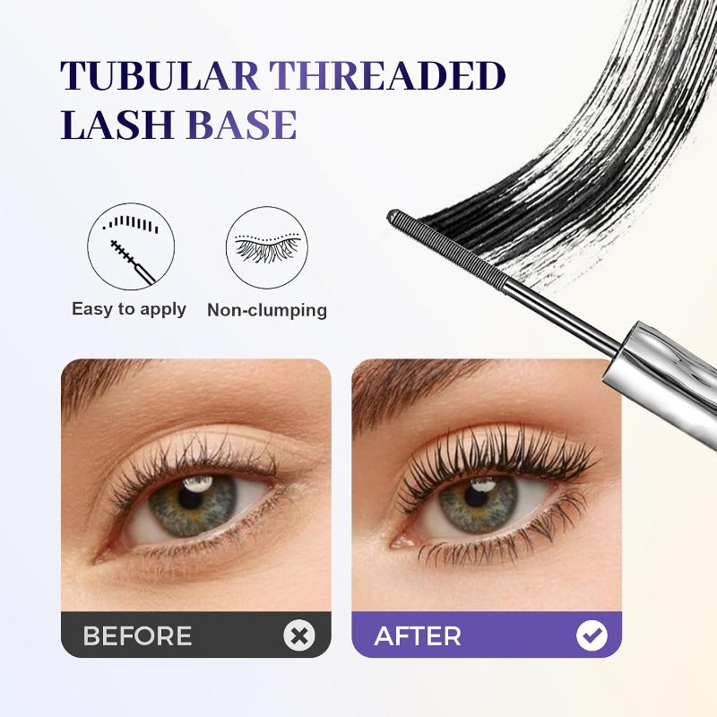Mascara Waterproof Allongeant avec Brosse Métallique