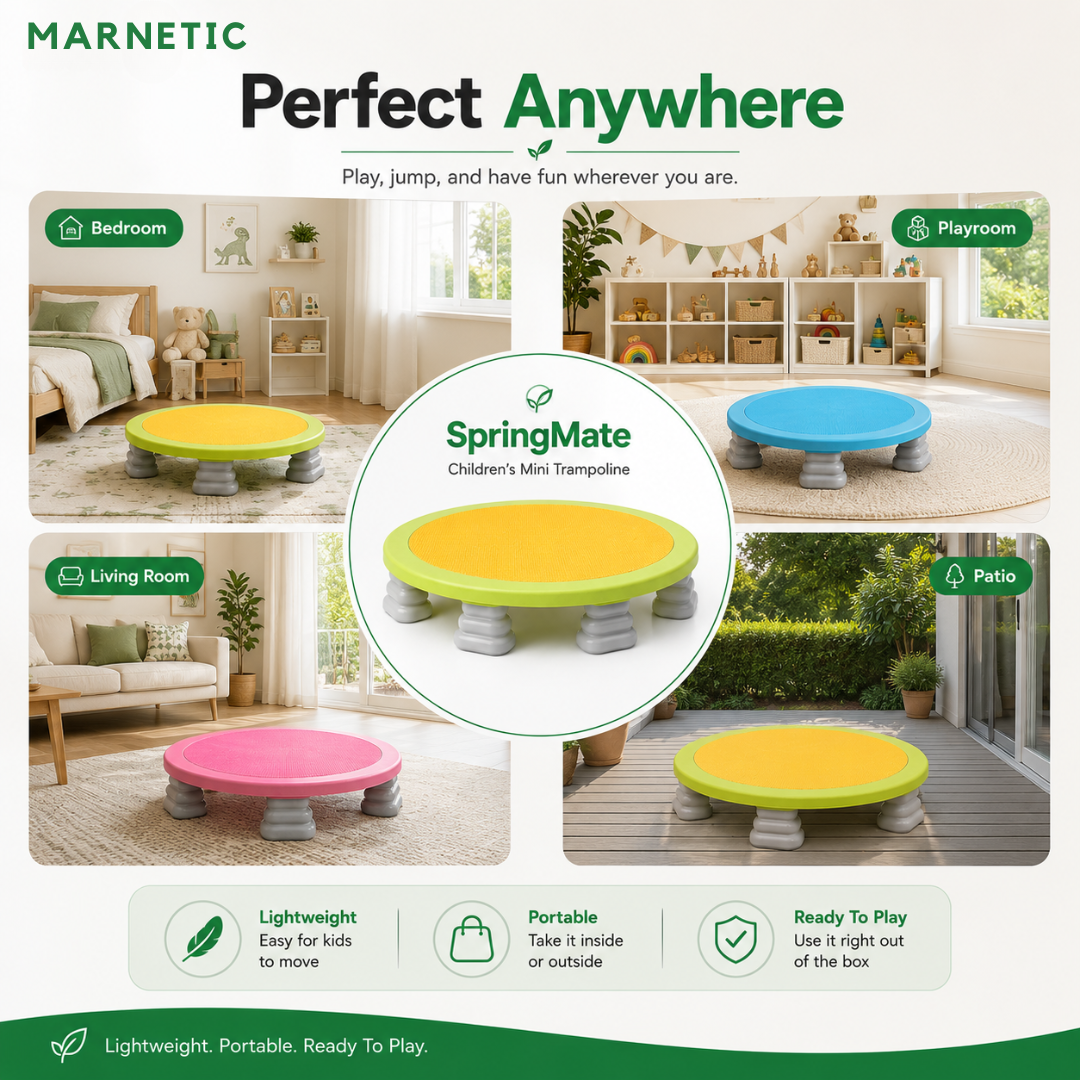 SpringMate – Mini Trampoline pour Enfants, Amusement Intérieur/Extérieur