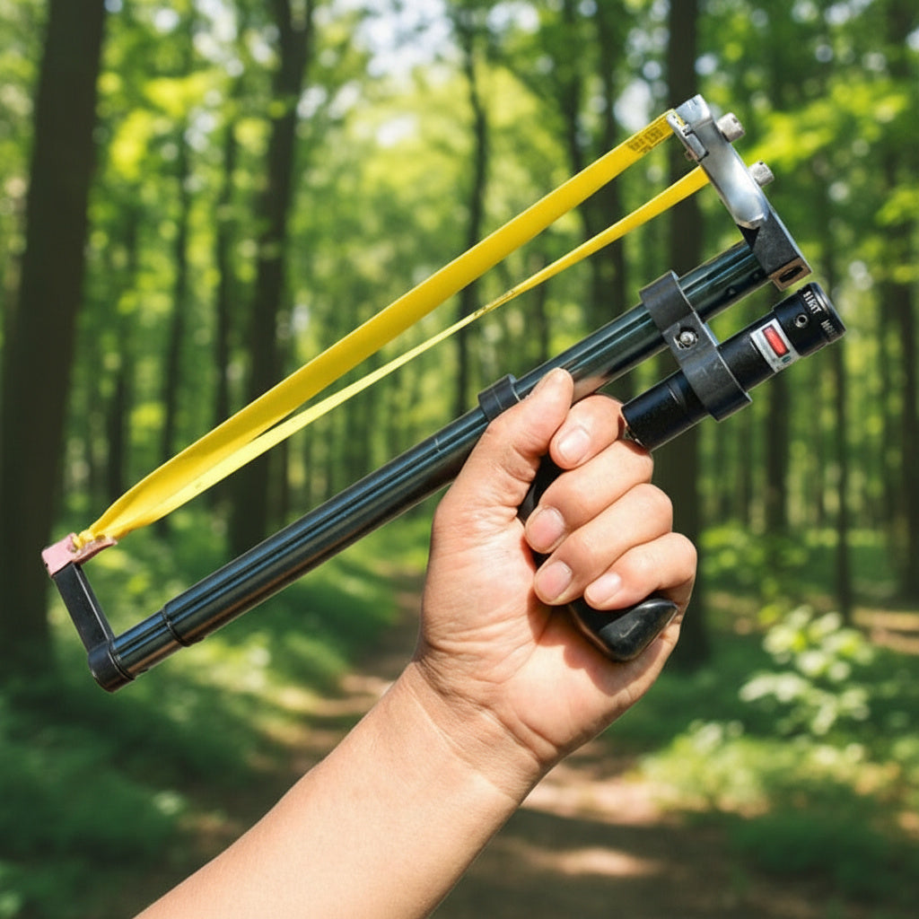 Catapulte Télescopique avec Viseur Laser – Catapulte de Précision Puissante pour Utilisation en Extérieur | Sansoti