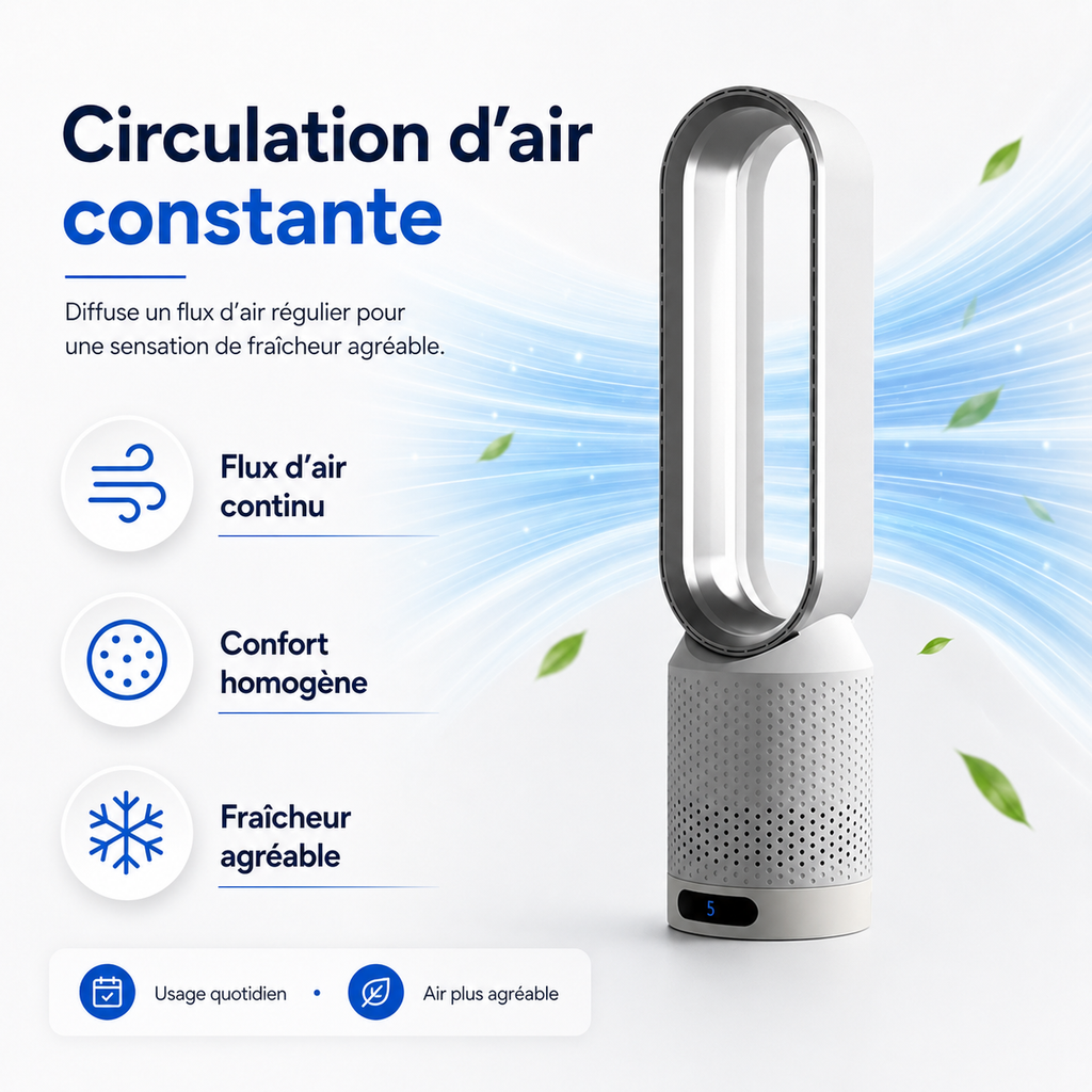 Refroidisseur d'air 3-en-1 | Purificateur d'air UV et Ionisateur