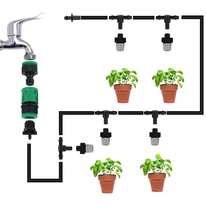 AquaGrow - Système d'irrigation par aspersion - Set de goutte et de brouillard DIY de 10M
