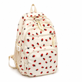 Sac à dos grande capacité imprimé fraise