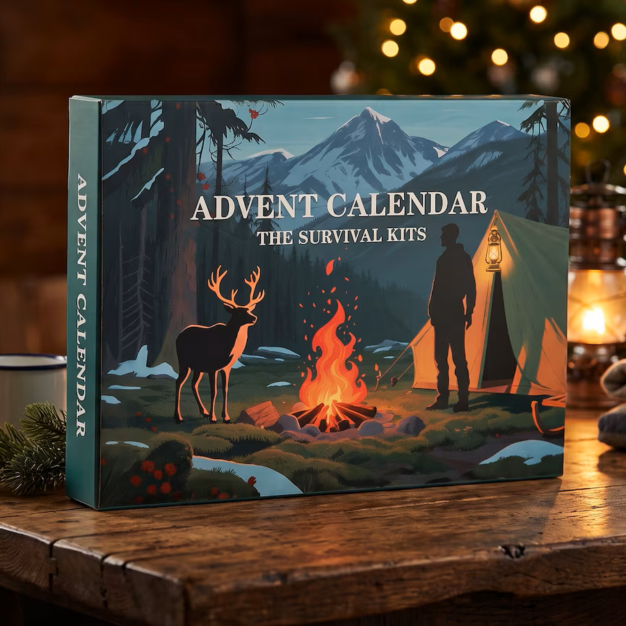 Calendrier de l'Avent Outils – 24 Jours avec Outils de Plein Air et d'Aventure