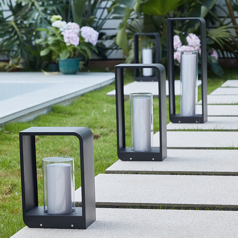 Lampe de jardin LED pour extérieur – lampe moderne carrée avec lumière chaude | Sansoti
