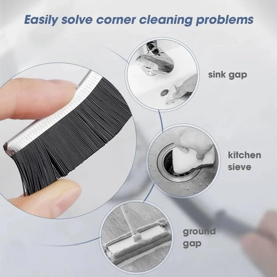 Brosse de nettoyage des joints avec poils durs pour carrelage et salle de bain | Nettoyeur de joints ergonomique pour cuisine et salle de bain | Élimination approfondie de la saleté