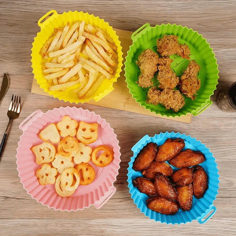 Plateaux de Friture à Air CrispEase™ — Cuisinez des Repas Croquants et Évitez le Cauchemar du Nettoyage