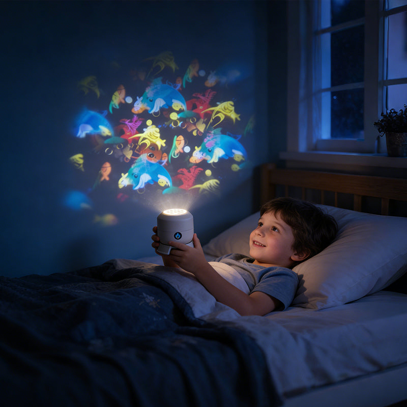 AzureLume™ — Échappez au Stress Instantanément avec des Vagues Océaniques Vivantes et des Cieux Étoilés