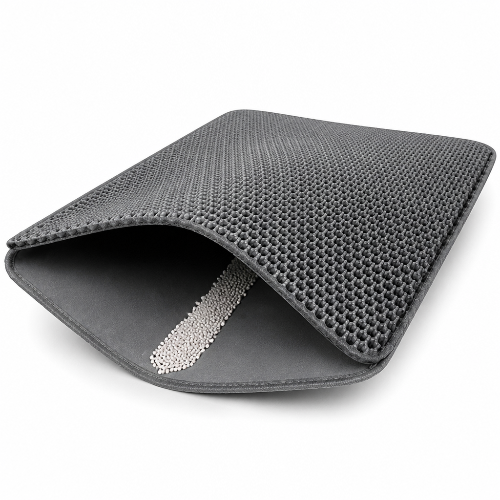Tapis à Litière pour Chat Imperméable et Antidérapant à Double Couche
