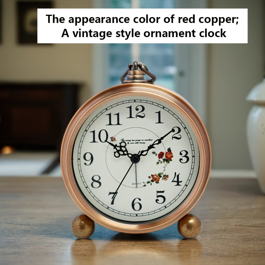 Horloge de Bureau Silencieuse de Style Européen Intemporelle pour Espaces Paisibles
