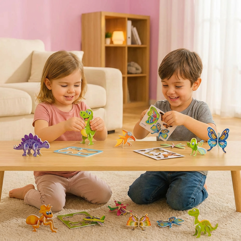 Ensemble de Puzzles 3D Cartoon pour Enfants