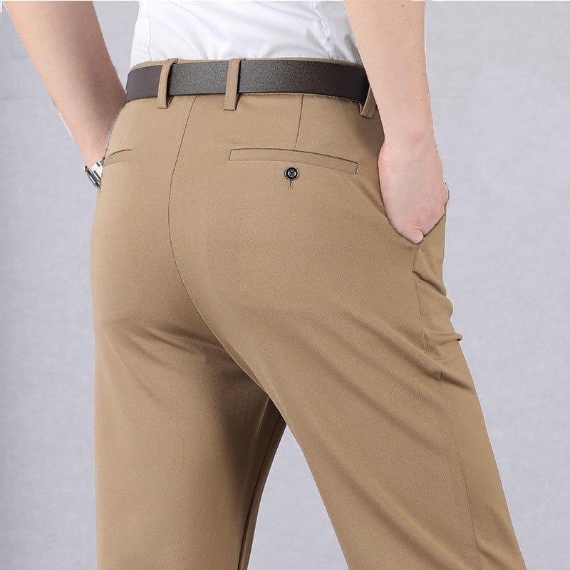 Pantalon de costume stretch pour hommes Modern Fit | MasonPro Pantalon classique à haute élasticité | Pantalon élégant et confortable pour hommes pour le bureau et le quotidien