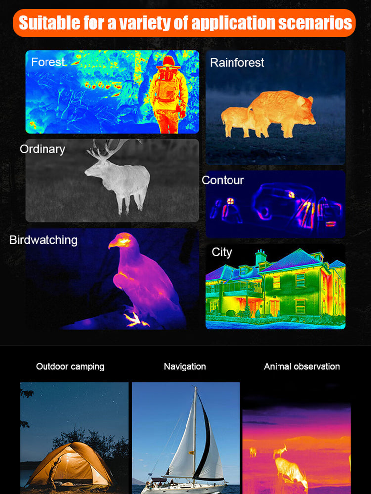 Appareil de Vision Nocturne à Imagerie Thermique avec Écran HD