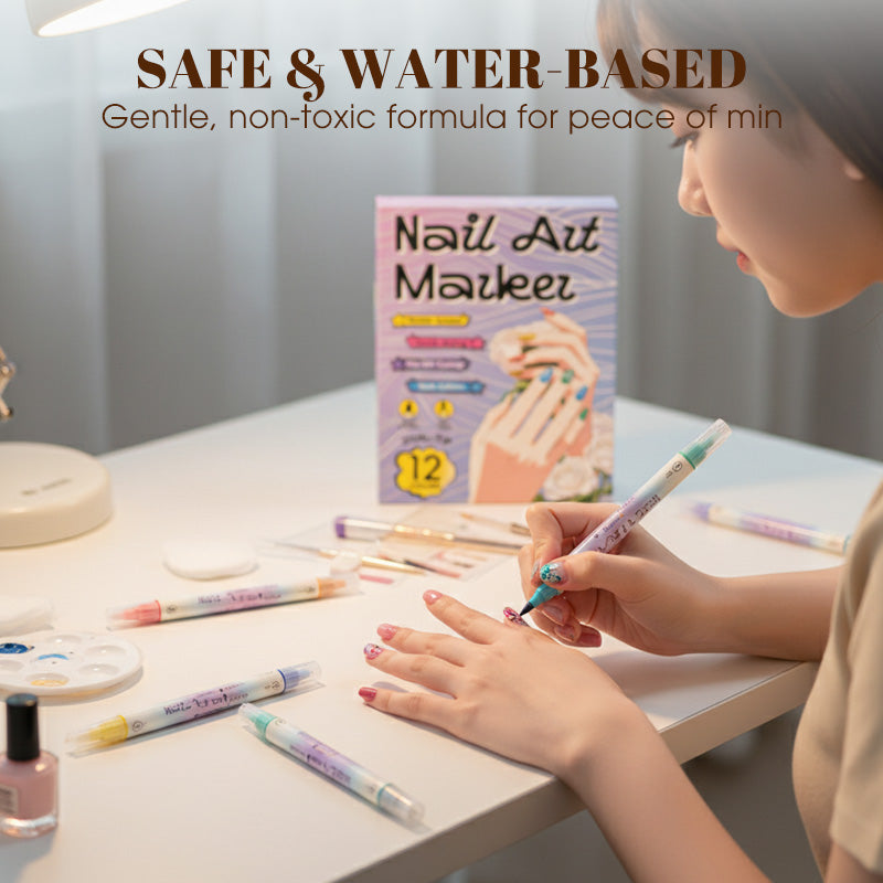 ColorMuse™ Stylos de Nail Art à Double Pointe — Créez des Ongles Éblouissants et Sans Taches Qui Attirent Instantanément Tous les Compliments